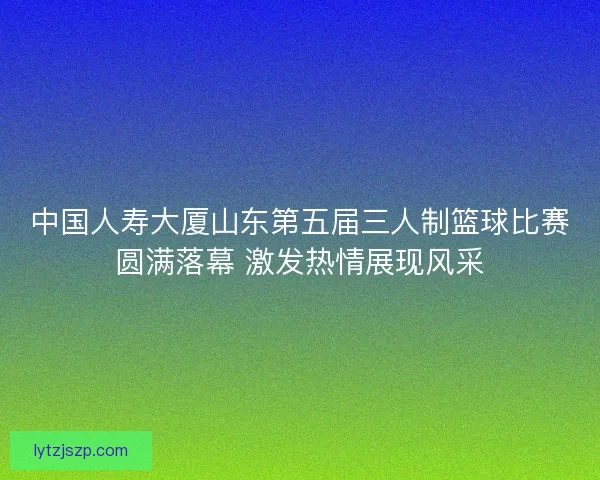 中国人寿大厦山东第五届三人制篮球比赛圆满落幕 激发热情展现风采